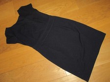 Ladies KEW navy blue short cap sleeve straight dress, size M