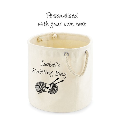Personalised knitting bag - personalised,