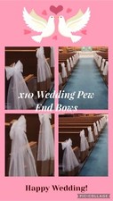 10 X Wedding  Church Pew Ends