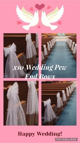 Wedding church pew ends - wedding,