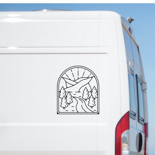 Forest scene sticker car - scene,