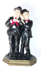 Rare Vintage Laurel & Hardy The Leonardo Collection Cast Iron ornament.