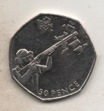 Olympics 50p coin UK 2011