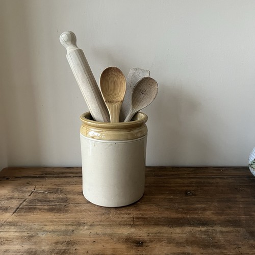Stoneware large storage jar - storage,