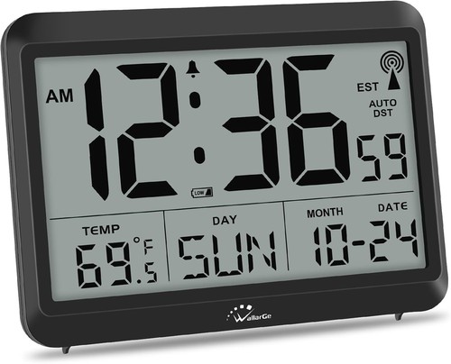 Atomic digital wall clock - atomic,