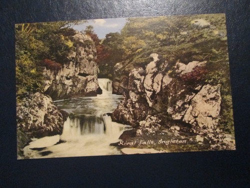 Postcard river falls ingleton - river, falls,