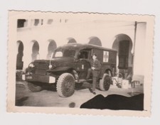 Jacky Military Photo Near Ambulance Dodge WC-54 Red Cross ✨