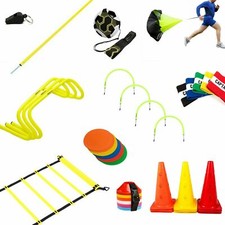 Speed Agility Hurdles Poles Cones Ladders Football Training Sport Equipment