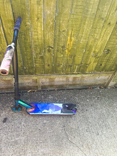 Push scooter black purple - scooter, deck