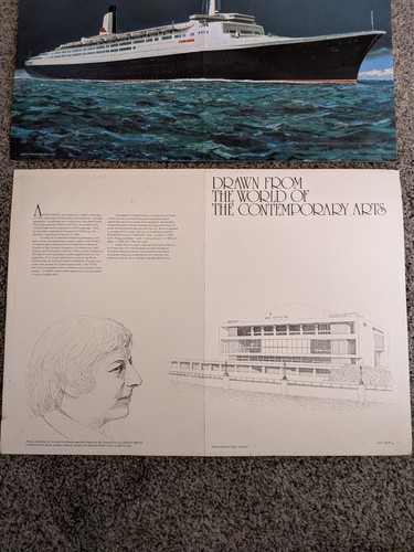 Vintage 1975 cunard qe2 - 2x,