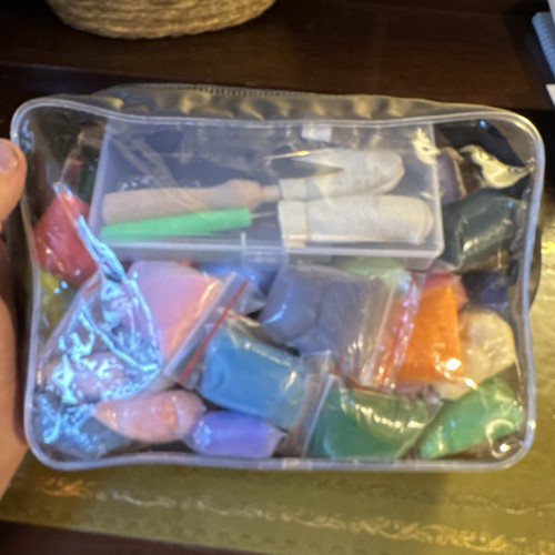 Needle felting kit coloured - needle,