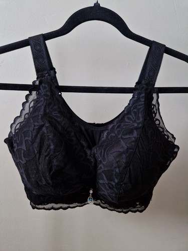 Black floral lace full cup - lace,