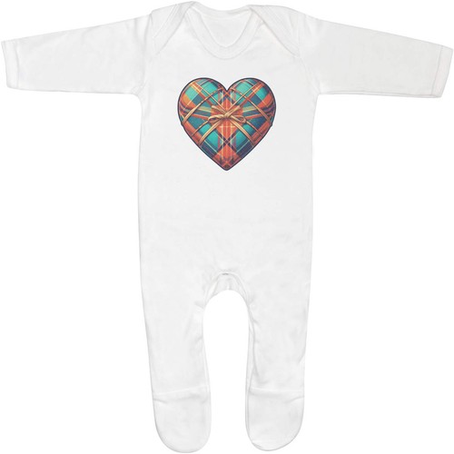 Tartan love heart baby - 'tartan,