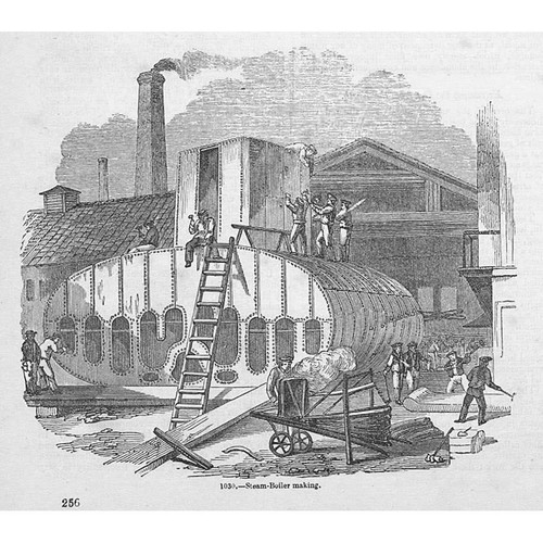Steam boiler making - -, antique