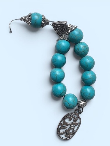 Islamic turquoise bead - islamic,