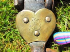 Shire Horse HAMES pair brass covered antique complete chaps  circa 1900 Z