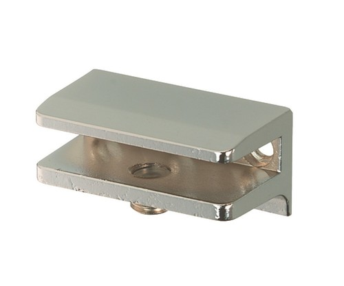 Glass shelf clamp support