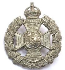 The Rifle Brigade  ~  K/C White Metal Cap / Pouch  Badge ~ Modified