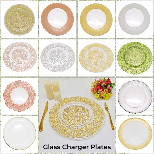 Round inch glass charger - round,
