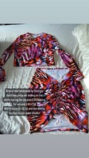 Zebra print and multicolour made by Georgia Beth Co-ord rave set paid £80