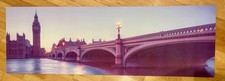 Big Ben, The Parliament And Westminster Bridge paired On canvass 1.5 X0.5Meter