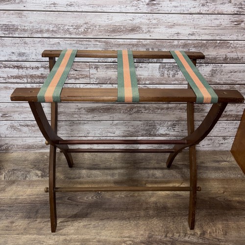 Vintage wood folding luggage - vintage,