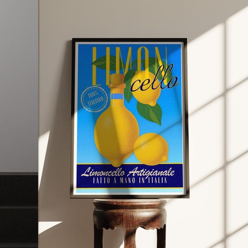 Vintage limoncello poster - vintage,