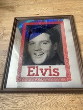 Vintage Large Elvis Presley Mirror  / House Find / Circa 1970s / Nice Condition