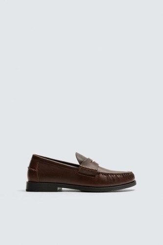 Zara mens smart leather brown - mens,
