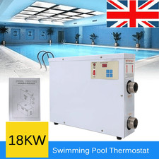 18KW Electric Swimming Pool Water Heater Thermostat Hot Tub 380V UK STOCK