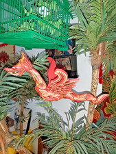 HANDMADE FLYING DRAGON WOODEN MOBILE
