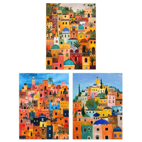 Set colourful moroccan - of,