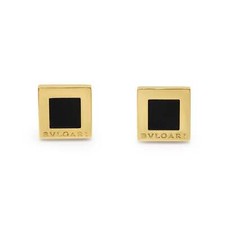 Bvlgari Onyx Set Square Cufflinks - Yellow