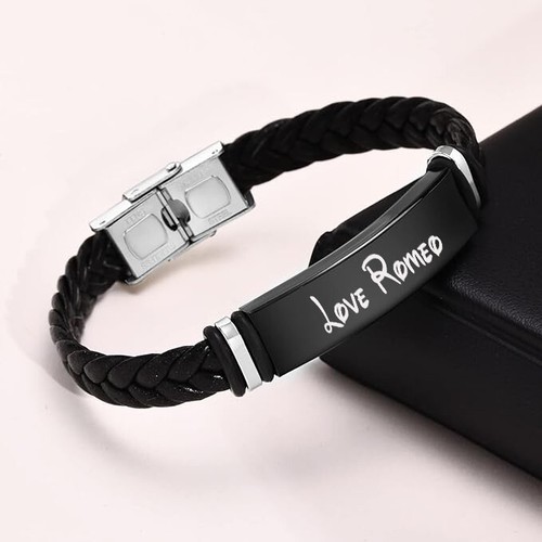 Personalised mens leather - mens,
