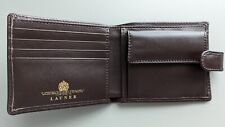 Launer Handcrafted thin folding wallet (+coin purse)  | Soft Leather Dark Brown