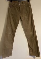 Mens Armani Corduroy Jeans Trousers. W29 L32. Tan Brown. Logo. Pockets. PRISTINE