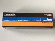 Set of 2 Revolution Trains N Gauge IWA Timber Carrier wagons in Touax livery
