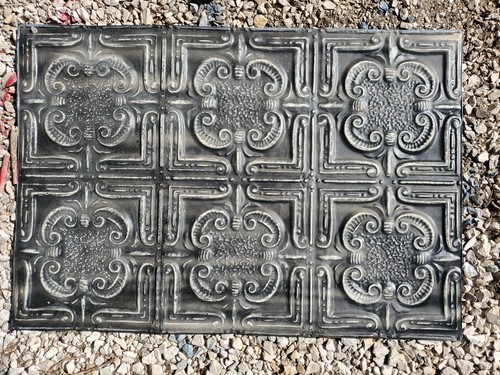 Antique metal tin ceiling tile - antique,