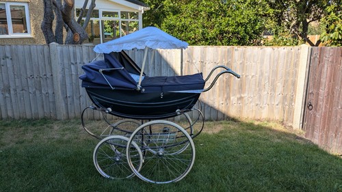 Navy marmet coach built pram - coach,
