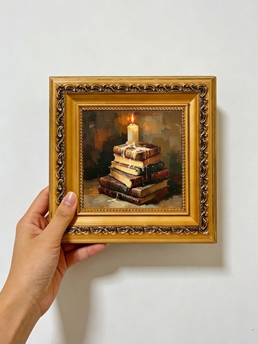 Stacked vintage books lit - stacked,
