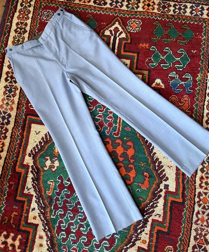 Vintage 1970s pale blue flared - vintage,