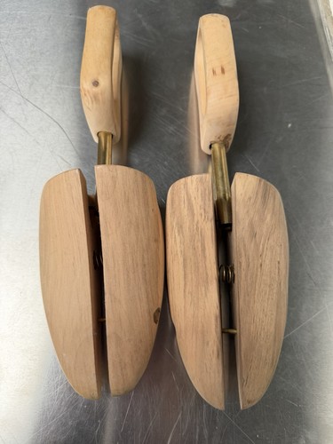 Vintage wooden shoe trees pair - wooden,