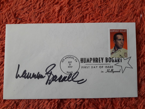 Signed lauren bacall - fdc,