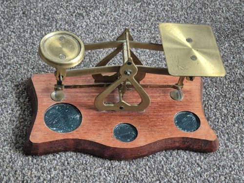 Antique brass postal scales - brass,