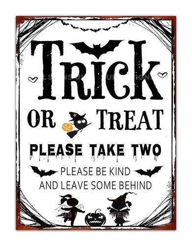 Trick treat metal halloween - treat,