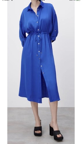 Zara cobalt blue - blue, gathered
