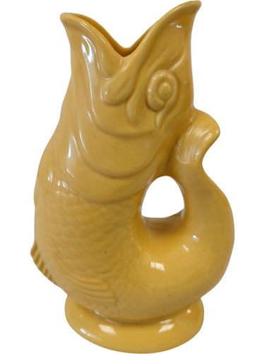 Wade gluggle jug vase - gluggle, yellow
