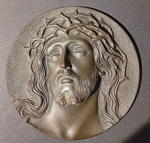 Vintage french bronze jesus - french,
