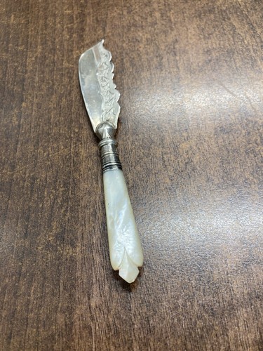 Silver butter spreader with - silver,