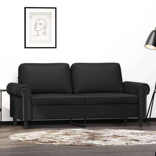 Seater sofa black faux - sofa, 55.1"